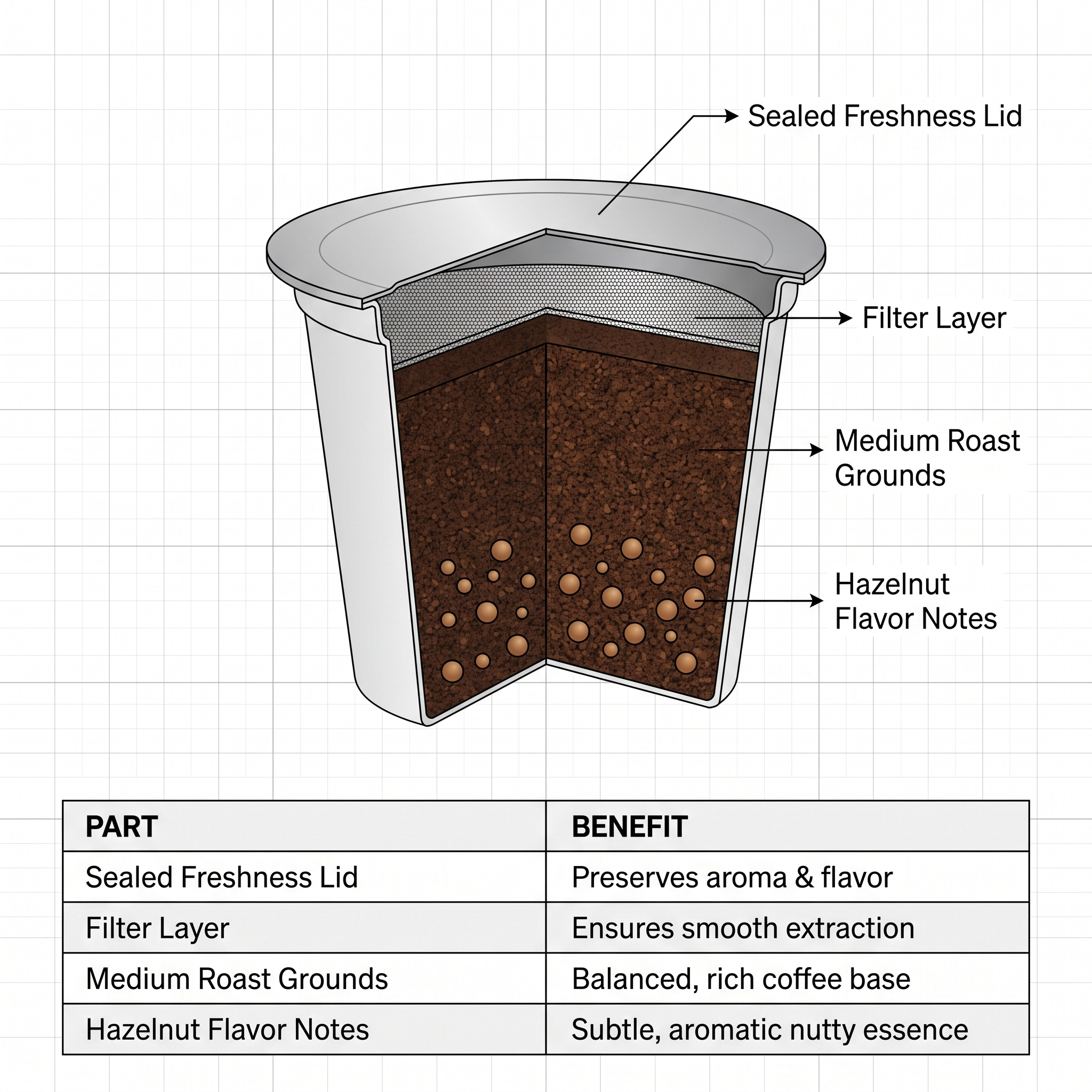 Rich Hazelnut Coffee Pods – Medium Roast Keurig K-Cups | Pod & Roast