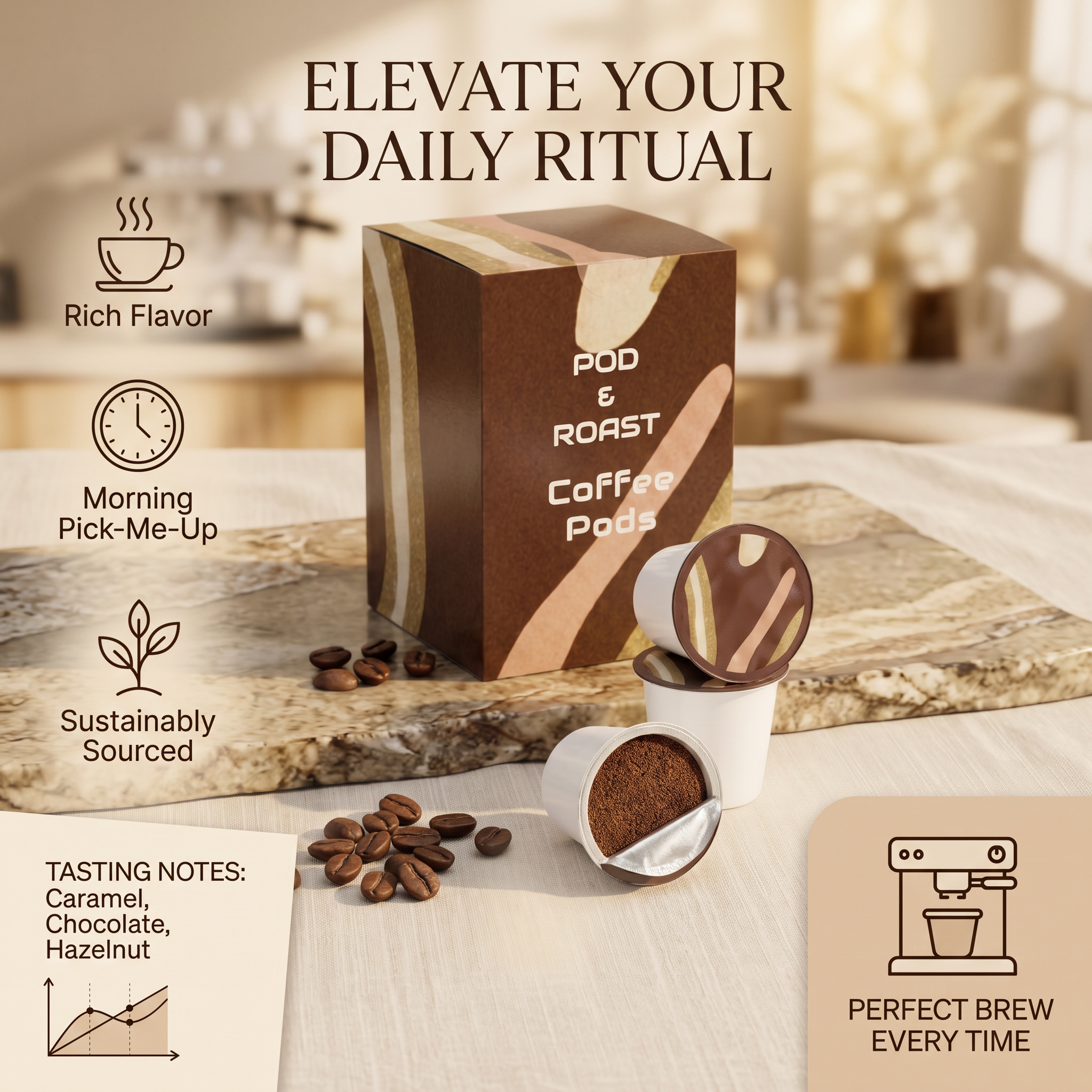 Rich Hazelnut Coffee Pods – Medium Roast Keurig K-Cups | Pod & Roast